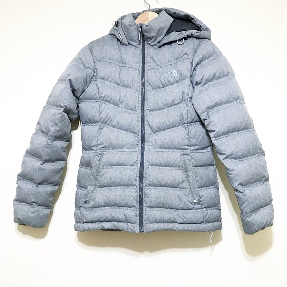 light gray puffer jacket